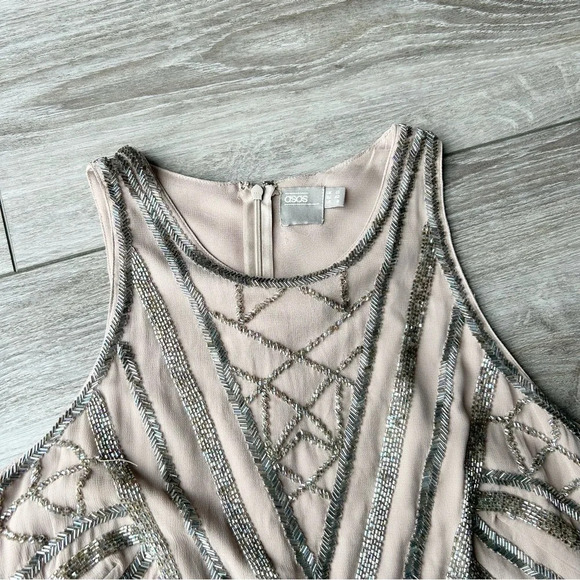 ASOS WEDDING Crop Top Embellished Mini Dress - Picture 7 of 16